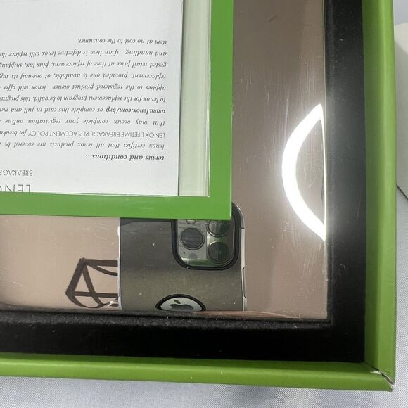 Kate Spade Cabo Isabella 5x7 Silverplate Green Frame in box - Picture 12 of 12
